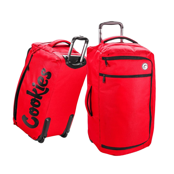 Cookies Authentic Trek Roller Nylon Canvas Smell Proof Travel Bag / Red